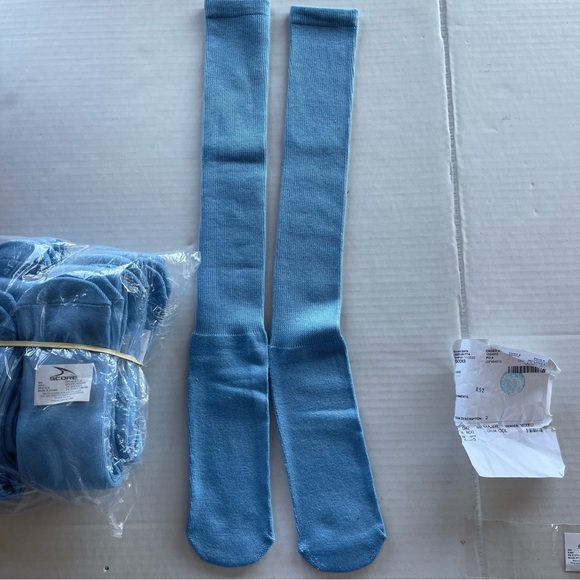 New Score Light Blue Soft Ball Socks . - Picture 2 of 5